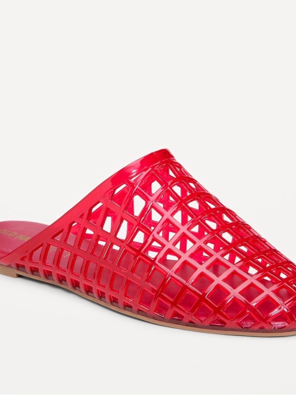 Old Navy Women's Red Woven Slide Jelly Mules NWT